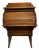 Antique Quarter Sawn Solid Oak Child's Roll Top Trestle Desk - Original Brass For Sale