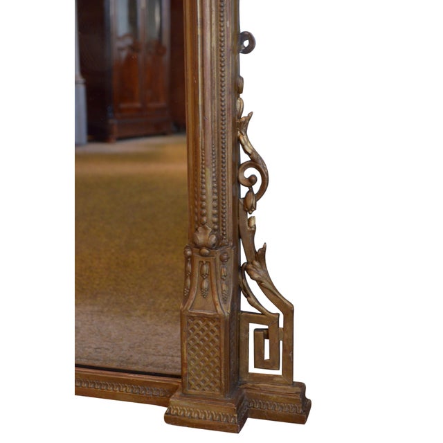 Large Antique Giltwood Overmantel Wall Mirror, 1899 For Sale - Image 13 of 18
