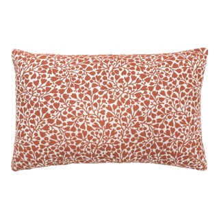Scalamandre 14" x 22" Elodie Weave Lumbar Pillow in Bittersweet For Sale
