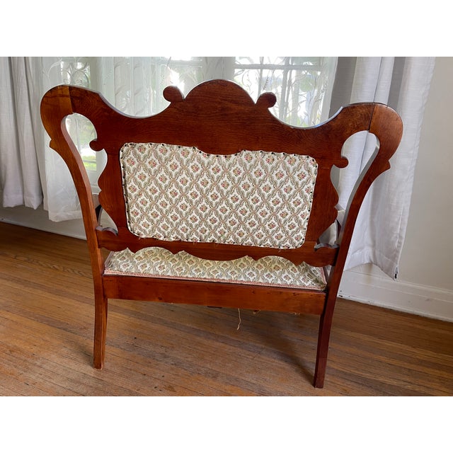 Late 19th Century Late 19th Century Eastlake Sette and Loveseat Parlor Set For Sale - Image 5 of 8
