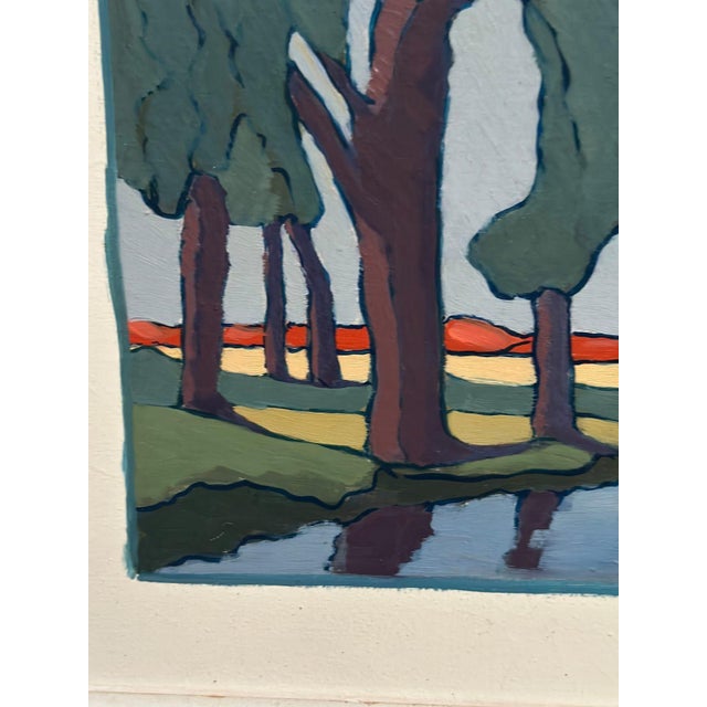 Josef Emil B Lemon, Landscape with Trees, 1960s, Oil on Panel, Framed For Sale - Image 10 of 18
