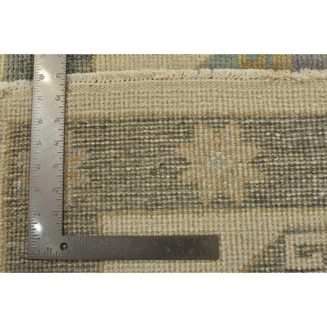 Anatolia Runner 3′ X 14’3” Ivory Wool Tribal Hand-Knotted Oriental Rug For Sale - Image 12 of 12