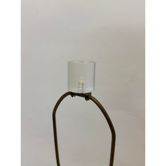 Mid-Centruy Brass and Lucite Table Lamp With Lucite Finial, 1970s For Sale - Image 16 of 16