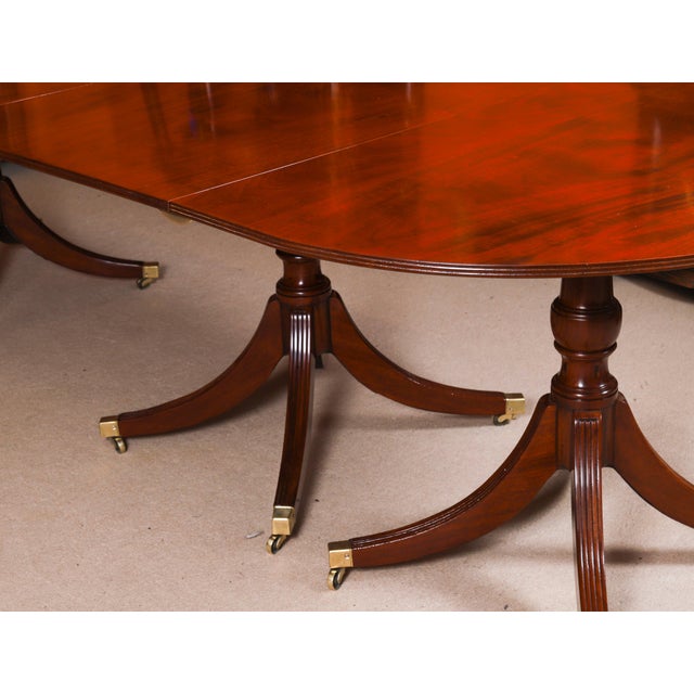 Antique George IV Regency Triple Pillar Dining Table, 1830s For Sale - Image 14 of 18