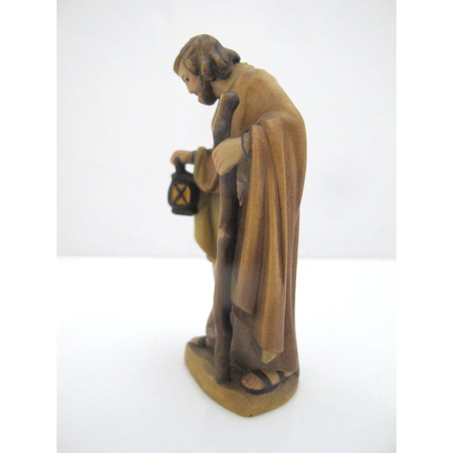 Anri Italy Ulrich Bernardi hand carved and meticulously hand painted, nativity figurine of Saint Joseph, 4" scale. Actual...