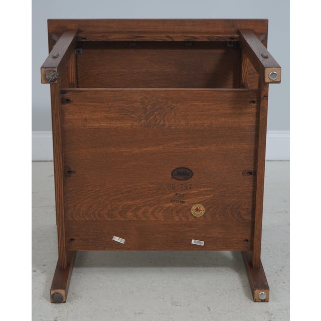Stickley Mission Oak Two-Tier Square Lamp Table For Sale - Image 13 of 14