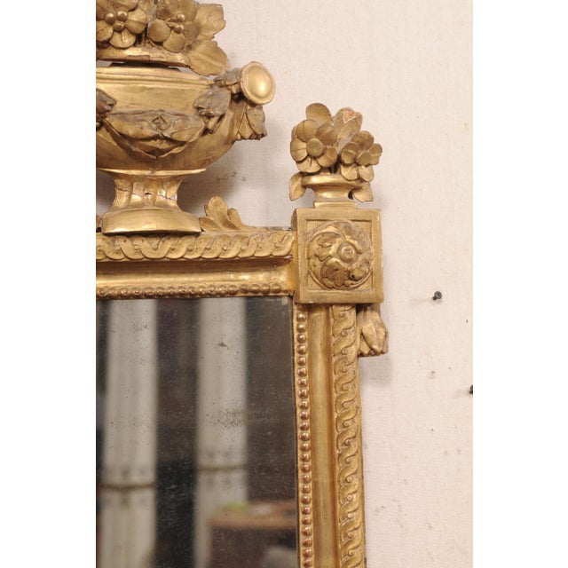 19th Century French Neoclassical Gilt Mirror with Urn Crest For Sale In Atlanta - Image 6 of 10