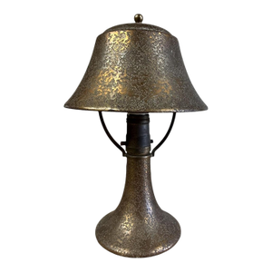 Antique Heintz Style Arts Crafts Copper Desk Lamp Mission Bell Top