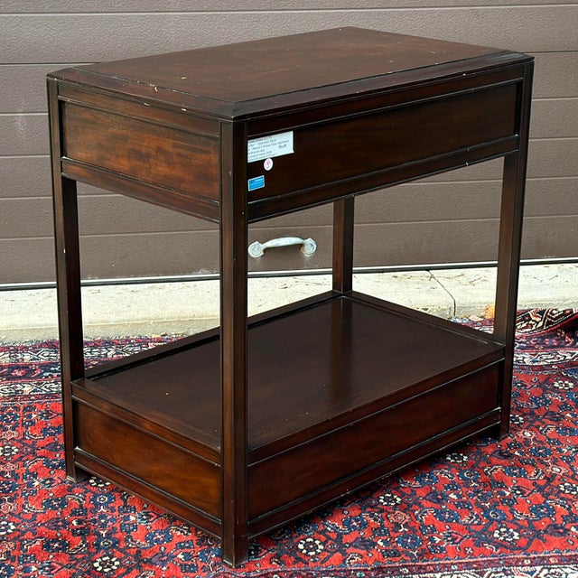 Restoration Hardware Atwood Two Drawer Open Nightstand For Sale - Image 11 of 12