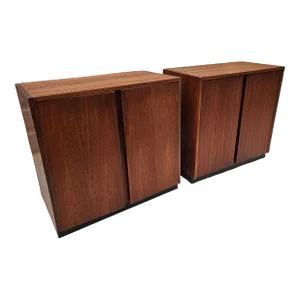 Mid 20th Century Yugoslavian Two-Door Storage Cabinets - a Pair