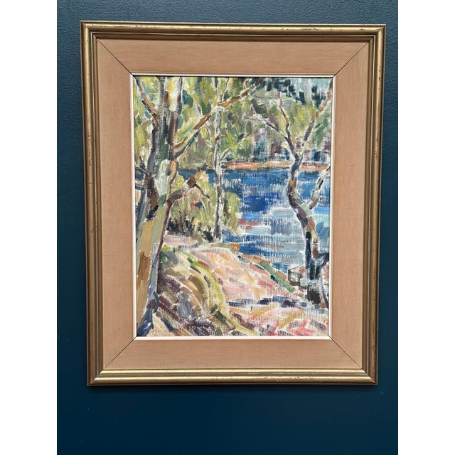 Landscape Nature, 1950s, Oil Painting on Canvas, Framed For Sale - Image 15 of 18
