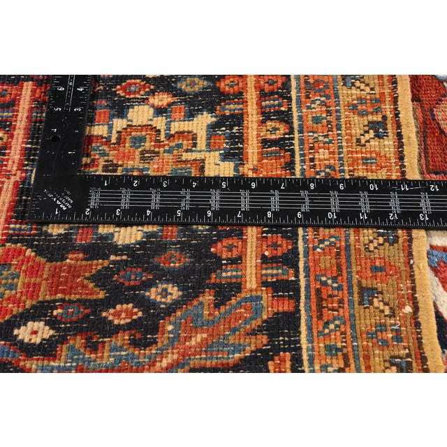 Textile Antique Persian Heriz Rug, 09'10 X 13'10 For Sale - Image 7 of 10