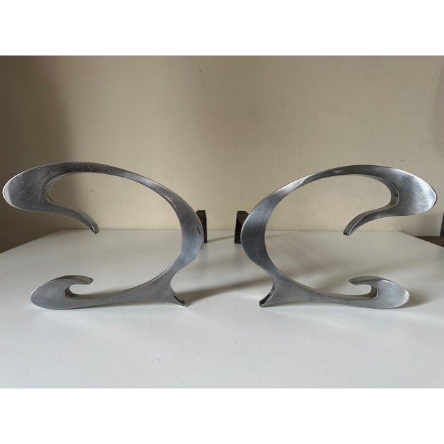 Andirons by Jean Paul, 1970s, Set of 2 For Sale - Image 17 of 18