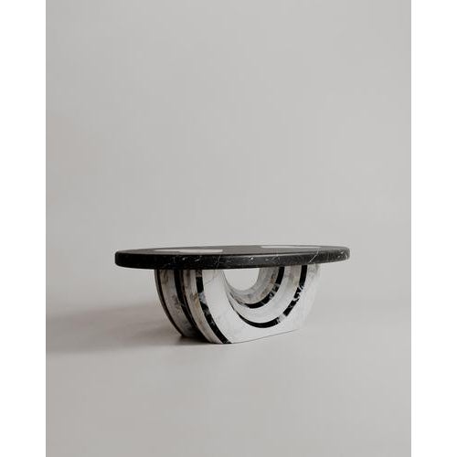 Contemporary Black and White Marble Heart Aïmi Coffee Table by Esther Knopfler For Sale - Image 3 of 15