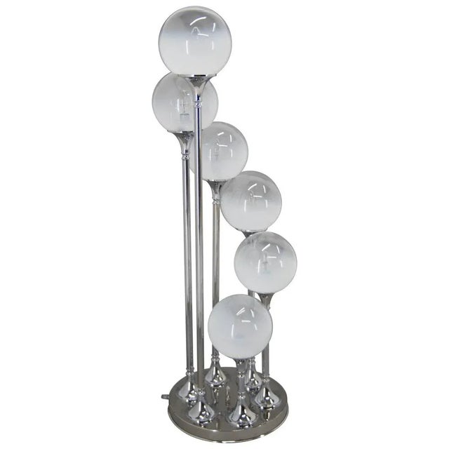 6-Arms Floor Lamp attributed to Targetti Sankey, Italy, 1960s For Sale - Image 11 of 11