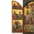 Antique 18thC Greek Orthodox Triptych Icon Virgin Mary & Saints Egg Tempera 1700 For Sale - Image 11 of 18