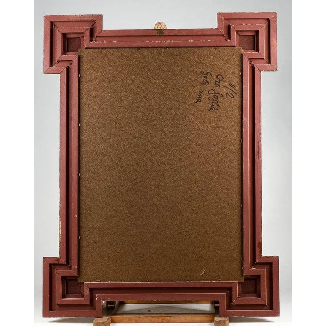 Gold Two-Tone Mirror, Italy, 1990 For Sale - Image 8 of 9