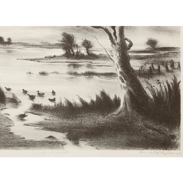 1930s 1939 After Arnold Blanch "Duck Hunter", First Edition Period Offset Lithograph For Sale - Image 5 of 9