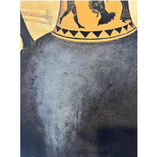 Contemporary Contemporary Classical Antiquity Inspired Musicians and Birds Oil Painting 2014 For Sale - Image 3 of 7