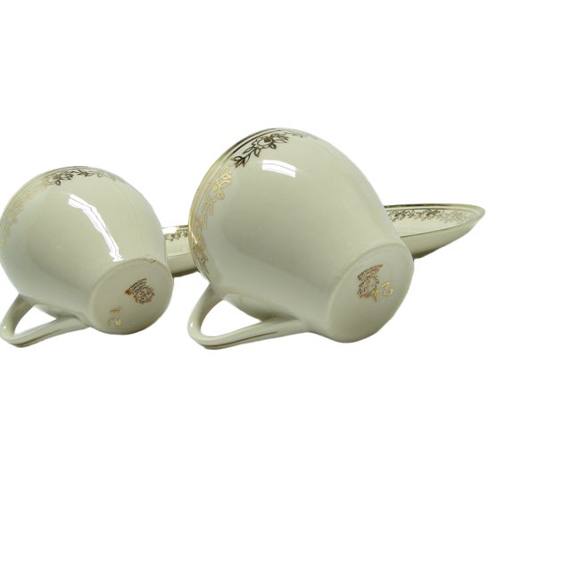 Ceramic Art Deco Ewa Coffee Cups from Tułowice, Poland, 1960s, Set of 2 For Sale - Image 7 of 10