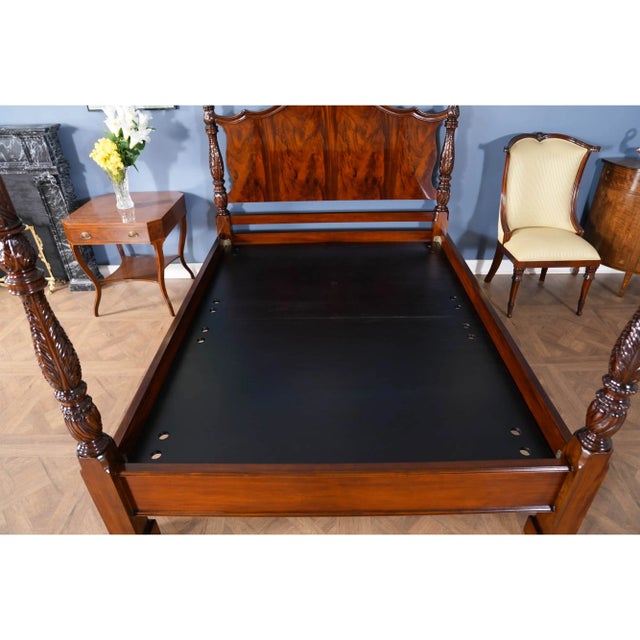 Niagara Furniture King Size Mahogany Four Poster Bedframe For Sale - Image 10 of 12