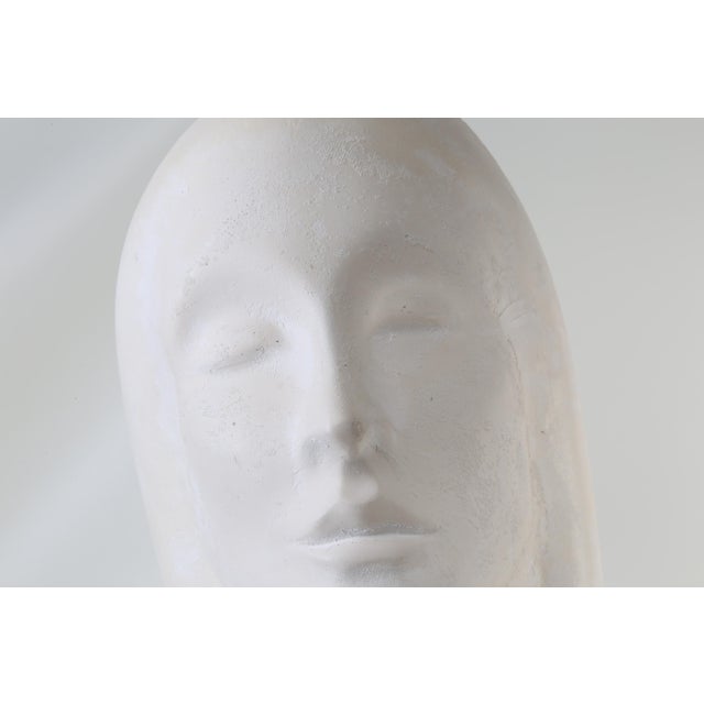 This striking vintage Florentine Art Studio mannequin head is a sculptural statement piece with timeless mid-century...