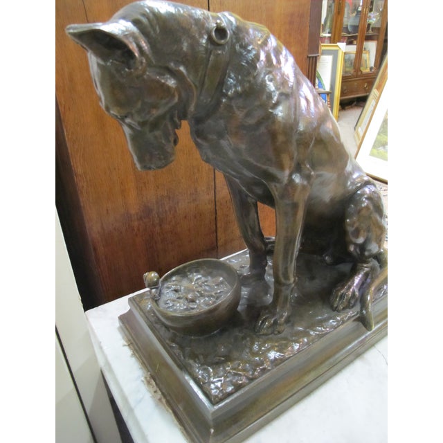 Stanislas Lami French Grand Danois Observant Un Escargot Dog Bronze ...