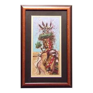 Larry Fodor "Speckled Corn Kachina I" Hand Signed Custom Framed Limited Edition Lithograph