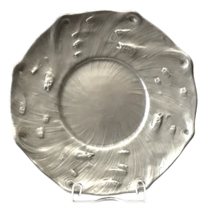 Pewter Plate by Olof Ahlberg, Schreuder & Olsson, Sweden, 1938
