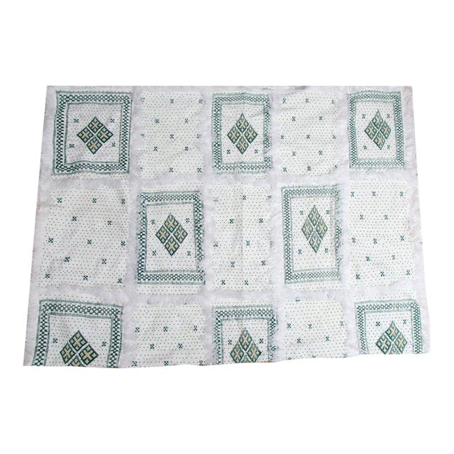 Beaded Green Berber Moroccan Wedding Blanket Chairish