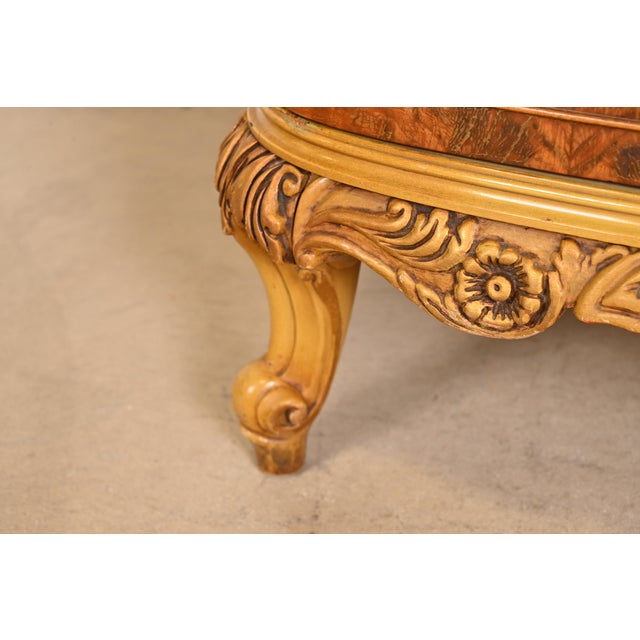 Wood Romweber French Provincial Louis XV Flame Mahogany and Parcel Painted Dresser, Circa 1920s For Sale - Image 7 of 12