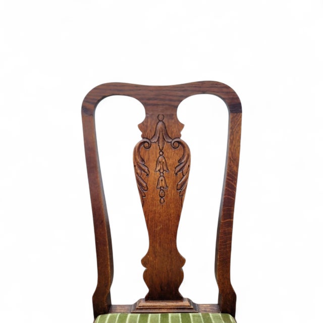 Antique English Carved Mahogany Dining Chairs, 1880s, Set of 4 For Sale - Image 4 of 13