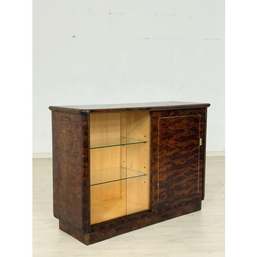 Art Deco Bar Cabinet in Birch For Sale - Image 4 of 11
