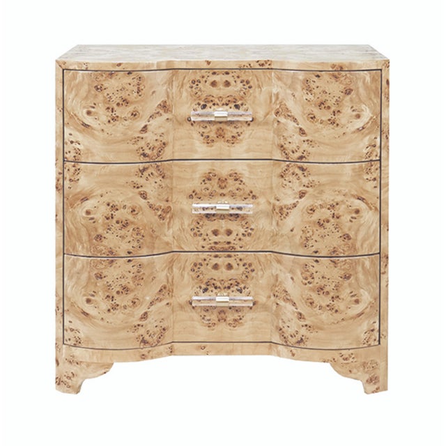 New special order item. Not vintage. Our stunning Calvin three drawer side table is a modern heirloom in the making!...