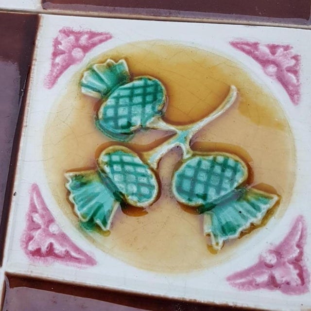 1920s Art Deco Tiles attributed to S.A. Faienceries De Bouffioulx, 1930s, Set of 110 For Sale - Image 5 of 9