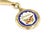 Late 20th Century Cadillac Enamel Car Emblem 14k Gold Charm Pendant on Keyring Keychain For Sale - Image 4 of 8