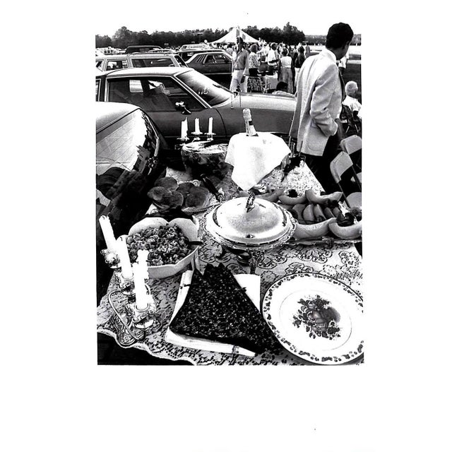 Saratoga Polo C1987 Tailgate Picnic B&w Photo For Sale