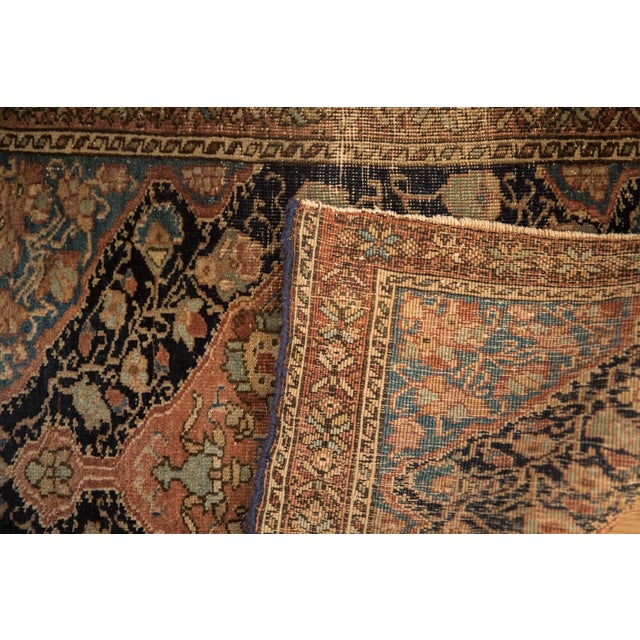 Textile Antique Sarouk Square Rug Mat - 2' x 2'4" For Sale - Image 7 of 8