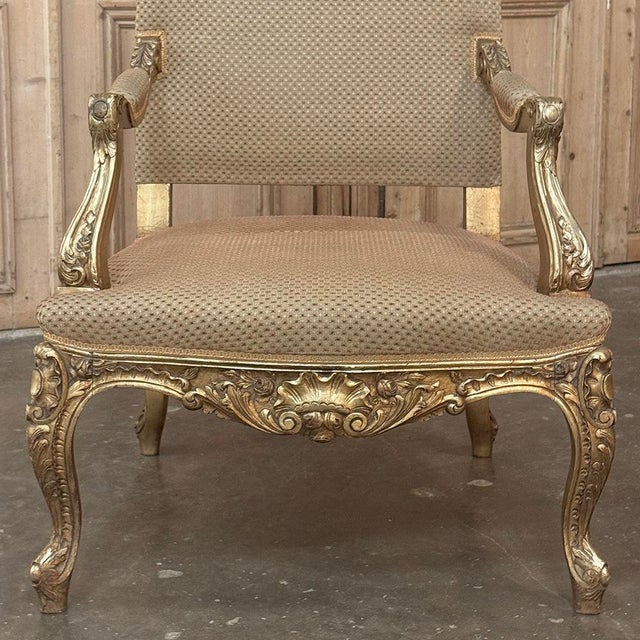 19th Century French Regence Giltwood Armchairs ~ Fauteuils For Sale - Image 12 of 18