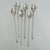 Silver Mid-Century Modern Silverplate Leaf Design Cocktail Stirrer Straws Sipper Spoons Denmark - Set of 6 For Sale - Image 8 of 16