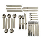 Vintage Italian Flatware Set in Stainless Steel by Sergio Asti, 1970, Set of 23 For Sale