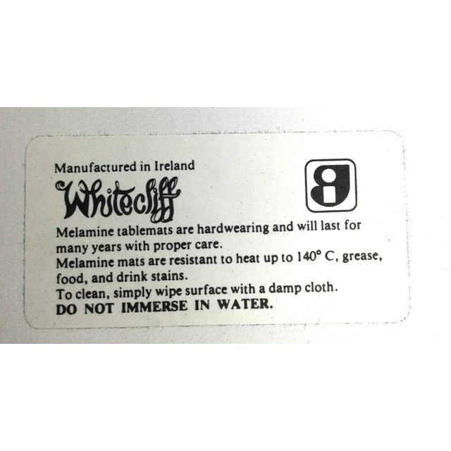Green Vintage Melamine Whitecliff Placemats Ireland For Sale - Image 8 of 12
