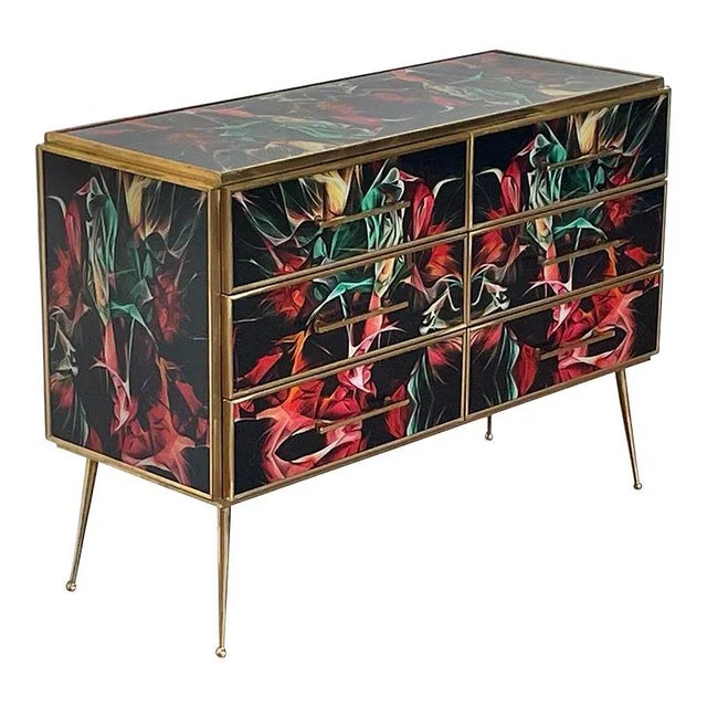 Multicolor Murano Glass Dresser, 1980s For Sale - Image 3 of 10