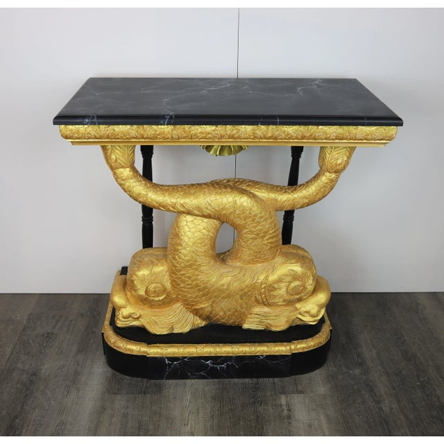 19th century Rococo style wall table. Entrance table, Console table 36” * 19” * 34"