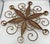 French Country Wrought Iron Metal Art Work Enamel Starburst Medallion Wall Decor For Sale In Palm Springs - Image 6 of 6