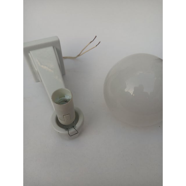Art Deco Porcelain Bathroom Wall Light, 1930s For Sale - Image 4 of 6