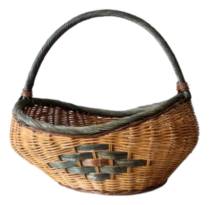 Vintage Wicker Gathering Basket