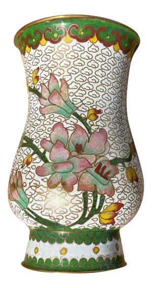 Mid 20th Century Enameled Cloisonné Vase