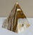 Large 7” Banded Calcite Stone Pyramid Display Object Feng Shui For Sale In Phoenix - Image 6 of 12