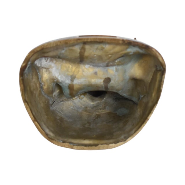 Metal A Vintage Solid Brass Blessing Buddha Statue in the Tibetan Style. 4.5"x3.5"x7.5 For Sale - Image 7 of 8